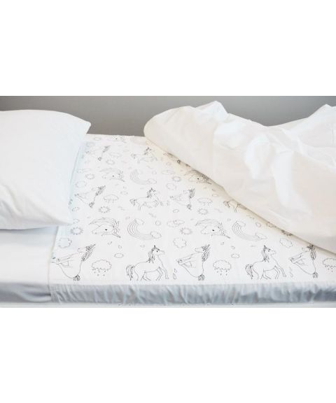 Brolly Sheets madrassbeskytter for sengevæting, enhjørninger