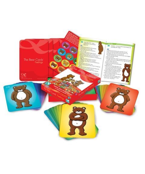 Bamsekort (The Bear Cards) med følelser og kroppsspråk (42  stk)